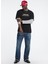 Bisiklet Yaka Baskılı Siyah Erkek T-Shirt M5BI30K8FQ4-JBLK Guess Jeans Erkek 1