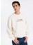 Bisiklet Yaka Ekru Erkek Sweatshırt M5BQ23K9V31-G054 Guess Jeans Erkek 3