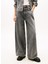 Yüksek Bel Geniş Paça Loose Fit Gri Kadın Denim Pantolon DW0DW221281DA 2