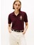 Işlemeli Kırmızı Kadın Polo T-Shirt 2