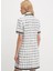 Gömlek Yaka Çizgili Siyah - Beyaz Kısa Kadın Elbise A3W13031 4