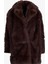 Koyu Kahve Kadın Kaban Onldawn Lıfe Faux Fur Coat cc Otw 6