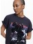 Yuvarlak Yaka Baskılı Siyah Kadın T-Shirt 25WWTK56 3