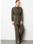 Klasik Yaka Düz Haki Kadın Tunik M1MZ1030210165 3