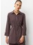 Klasik Yaka Düz Kahve Kadın Tunik M1MZ1030210165 2
