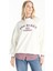 Bisiklet Yaka Baskılı Ekru Kadın Sweatshırt TBWRTS1035 3