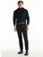 Lastikli Bel Slim Paça Slim Straight Siyah Erkek Pantolon TBMRTR1042 1