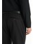 Lastikli Bel Slim Paça Slim Straight Siyah Erkek Pantolon TBMRTR1042 5