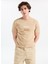 Bisiklet Yaka Bej Erkek T-Shirt 50542784_DUSPLIT 3