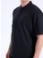 Düz Siyah Erkek Polo T-Shirt 50542313_DUBILO 4
