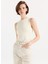 Halter Yaka Krem Kadın Bluz 50542420 3
