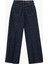 Yüksek Bel Bol Paça Normal Lacivert Kadın Denim Pantolon 50541522 8
