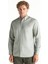 Comfort Fit Düğmeli Yaka Oxford Haki Erkek Gömlek TBMRSH1010 3