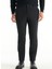 Bağlamalı Bel Normal Paça Tapered Fit Siyah Erkek Pantolon TBMRTR1031 2