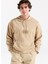 Kapüşon Yaka Bej Erkek Sweatshırt 50542787_DUSPLITER 1