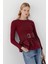 Uzun Kollu Kaşkorse Bluz Bordo 1