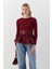 Uzun Kollu Kaşkorse Bluz Bordo 2