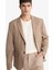 Slim Fit Dar Kesim Twill Düğmeli Blazer Ceket F7232AX25AU 12