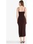 Bodycon Vücudu Saran Askılı Midi Elbise 15