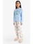 Kız Çocuk Disney Lilo & Stitch Pijama Takımı Uzun Kollu Üst Uzun Alt F7357A825AU 9