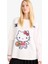Hello Kitty Oversize Geniş Kalıp Bisiklet Yaka Uzun Kollu Tişört F8920AX25AU 9