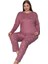 Linay Collection Kadın Büyük Beden Pijama Takımı Yumuşak Dokulu Rahat 3
