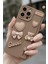 Iphone 12 Pro Max Uyumlu Kılıf Kahverengi Renk 3D Figürlü Darbe Emici Yumuşak Silikon Kapak 1