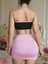 Kadın Pembe Etekli Fiyonk Detaylı Sexy Kostüm 8010 2