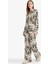 Wide Leg Cep Detaylı Geniş Paça Desenli Krinkıl Viskon Pantolon G0303AX25AU 9