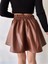 Beli Lastikli Deri Etek Kahve 4