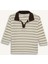 Erkek Bebek Gömlek Yaka Triko Görünümlü Çizgili Uzun Kollu Tişört G1961A525AU 13