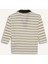 Erkek Bebek Gömlek Yaka Triko Görünümlü Çizgili Uzun Kollu Tişört G1961A525AU 15