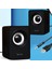 Dizüstü /bilgisayar Hoparlörü USB Kablolu 1+1 Multimedia Subwoofer, Yüksek Bas ve Net Ses Kalitesi 1