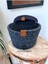 jüt Hasır Sepet Oval Kapaklı Organizer 20X20 4
