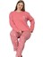 Linay Collection Kadın Büyük Beden Pijama Takımı Yumuşak Dokulu Rahat 2