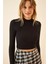 Siyah Yarım Balıkçı Crop Top 1