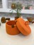 Jüt Hasır Sepet Oval Kapaklı Organizer 20X20 3
