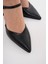8,5 cm Ince Topuklu Kadın Siyah Stiletto Topuklu Ayakkabı 5