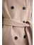 Funnel Neck Uzun Kaban Bej 5