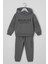 Gri 2 Iplik Penye Kapşonlu Çocuk Ikili Takım Gri - 5 Yaş 4