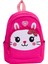 Sevimli Tavşan Figürlü Fuşya Anaokulu Kreş Çantası 4 Bölmeli Kız Çocuk Sırt Çantası 2