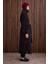 Funnel Neck Uzun Kaban Siyah 4