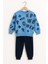 Harf Baskılı Çocuk Ikili Takım Mavi - 4 Yaş 4