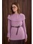 Yaka Detaylı Kazak Violet 1