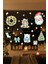 Sevimli Noel Kedi ve Ayıcık Cam Sticker Seti – Yılbaşı Çelenk & Çam Ağacı Pencere Süslemesi 3