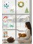 Yılbaşı Cam Sticker Seti – Kedi, Ayıcık, Noel Baba ve Çelenk Figürleri - Çocuk Odası Çıkartma Seti 5