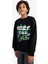 Erkek Çocuk Bisiklet Yaka Baskılı İçi Yumuşak Tüylü Sweatshirt G5559A825CW 8