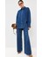 Koyu Mavi Regular Kalıp Gömlek & Bol Paça Pantolon Denim Takım. 1