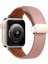 Apple Watch 42MM KR414 Daks Deri Kordon - PEMBE-(5796) - MK001R-4O6V49 1
