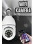 Wifi Kamera Duylu Ampul Görünümlü 360 Derece Dönebilen Ev Kamerası - MK001R-4OIPS9 1
